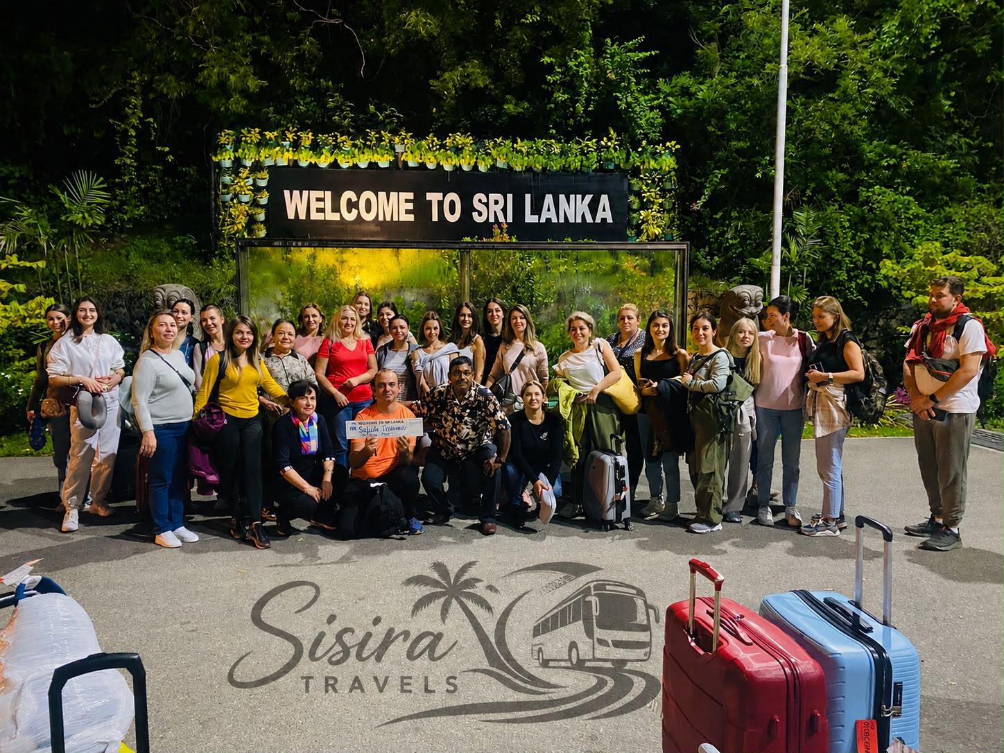 Sisira Travels welcome group arriving in Sri Lanka