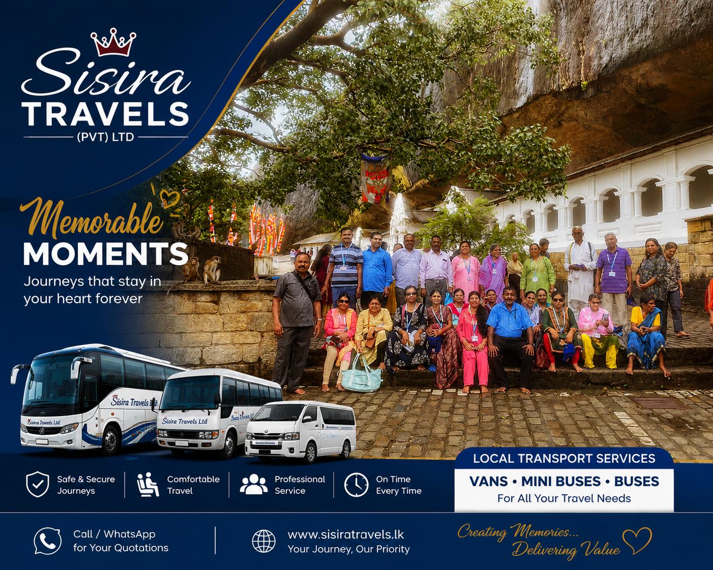 Memorable group journeys by Sisira Travels