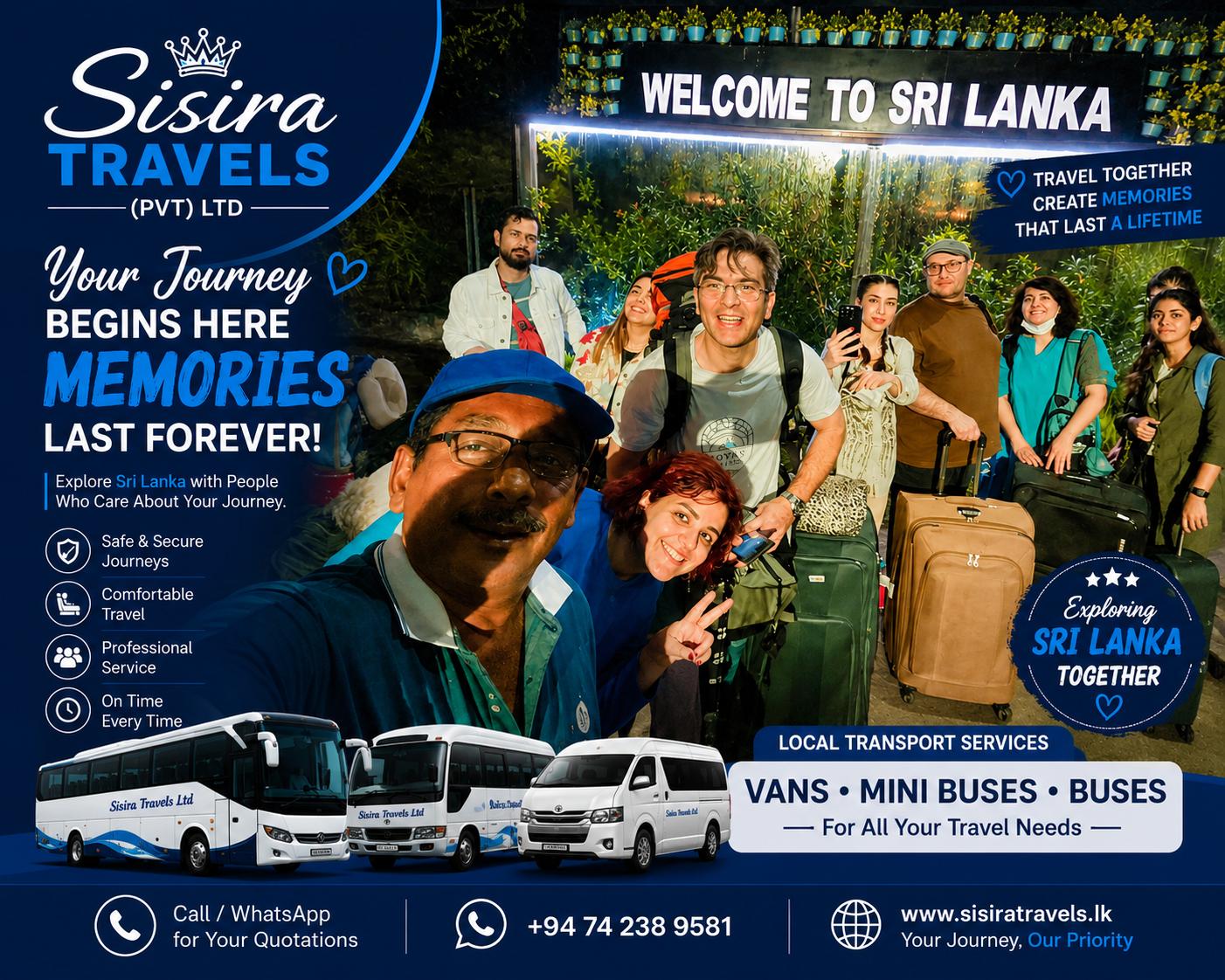 Welcome to Sri Lanka arrivals by Sisira Travels